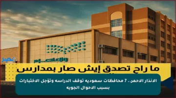 الإنذار الأحمر.. 7 محافظات سعودية توقف الدراسة وتؤجل الاختبارات بسبب الأحوال الجوية